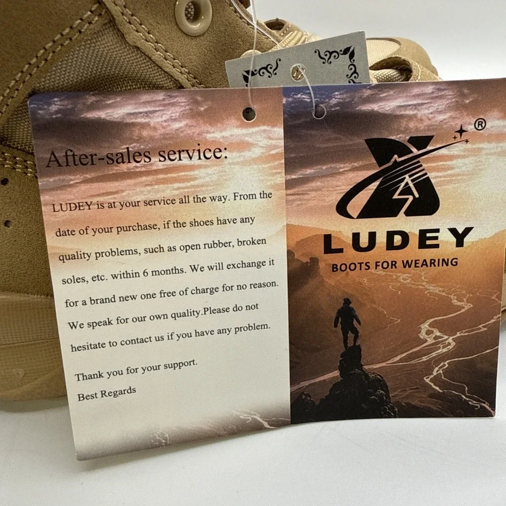 New Ludey Special Tactical Desert Combat Outdoor Hiking Boots Mens  10.5 Tactics